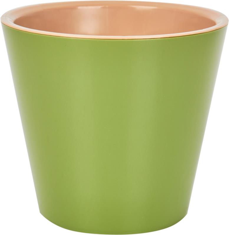 London 330 mm /16L (karton 4 szt) Osłonka plastikowa z doniczką wewnętrzną, na kółkach, oliwkowy
