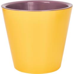 London 330 mm /16L (karton 4 szt) Osłonka plastikowa z doniczką wewnętrzną, na kółkach, dojrzała gruszka