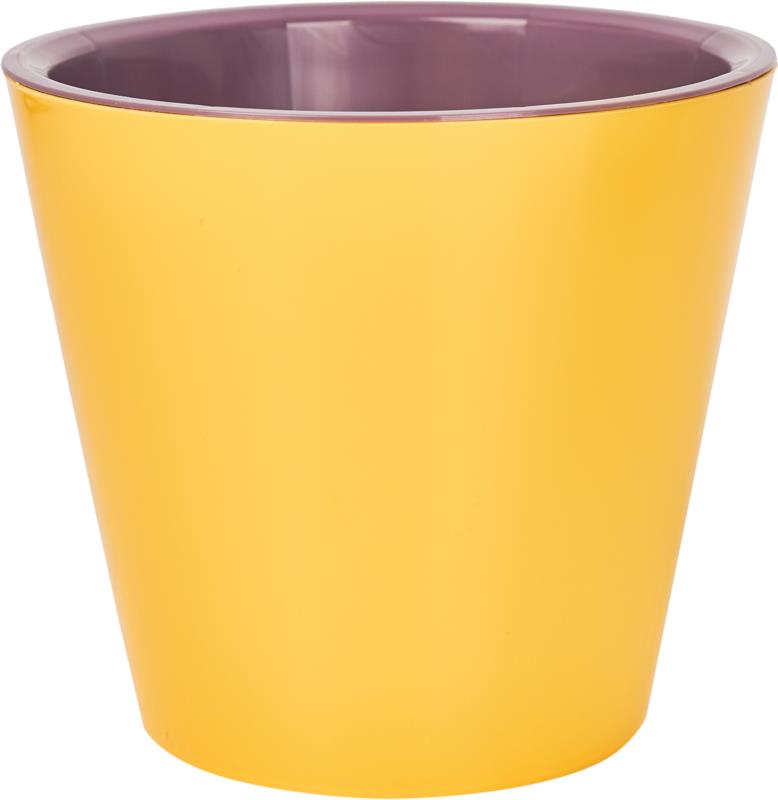 London 330 mm /16L (karton 4 szt) Osłonka plastikowa z doniczką wewnętrzną, na kółkach, dojrzała gruszka