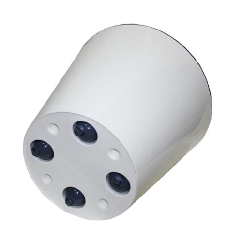 Fiji D 330 mm /16L (karton 4 szt) Osłonka plastikowa z doniczką wewnętrzną, na kółkach, biały
