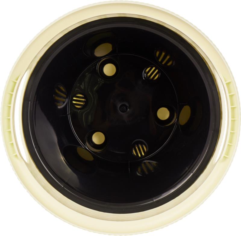 Donica rattan D233 mm/7L(karton 8 szt)  (plastikowa) z doniczką wewnętrzną 4,5 l kremowy