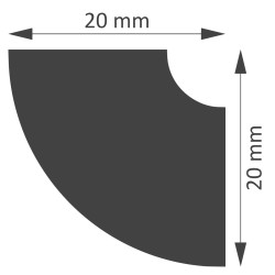 Listwa sufitowa ND20 2m