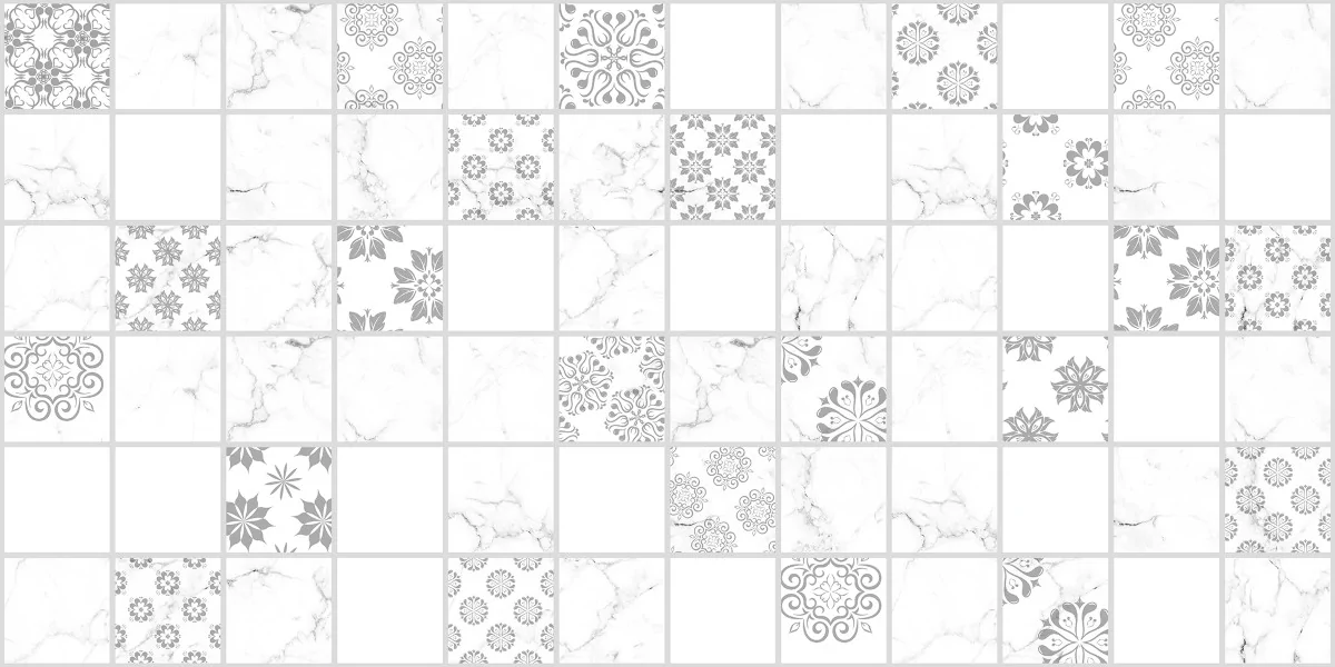 Panel dekoracyjny PVC 0107 NEW - Płytka mix biała