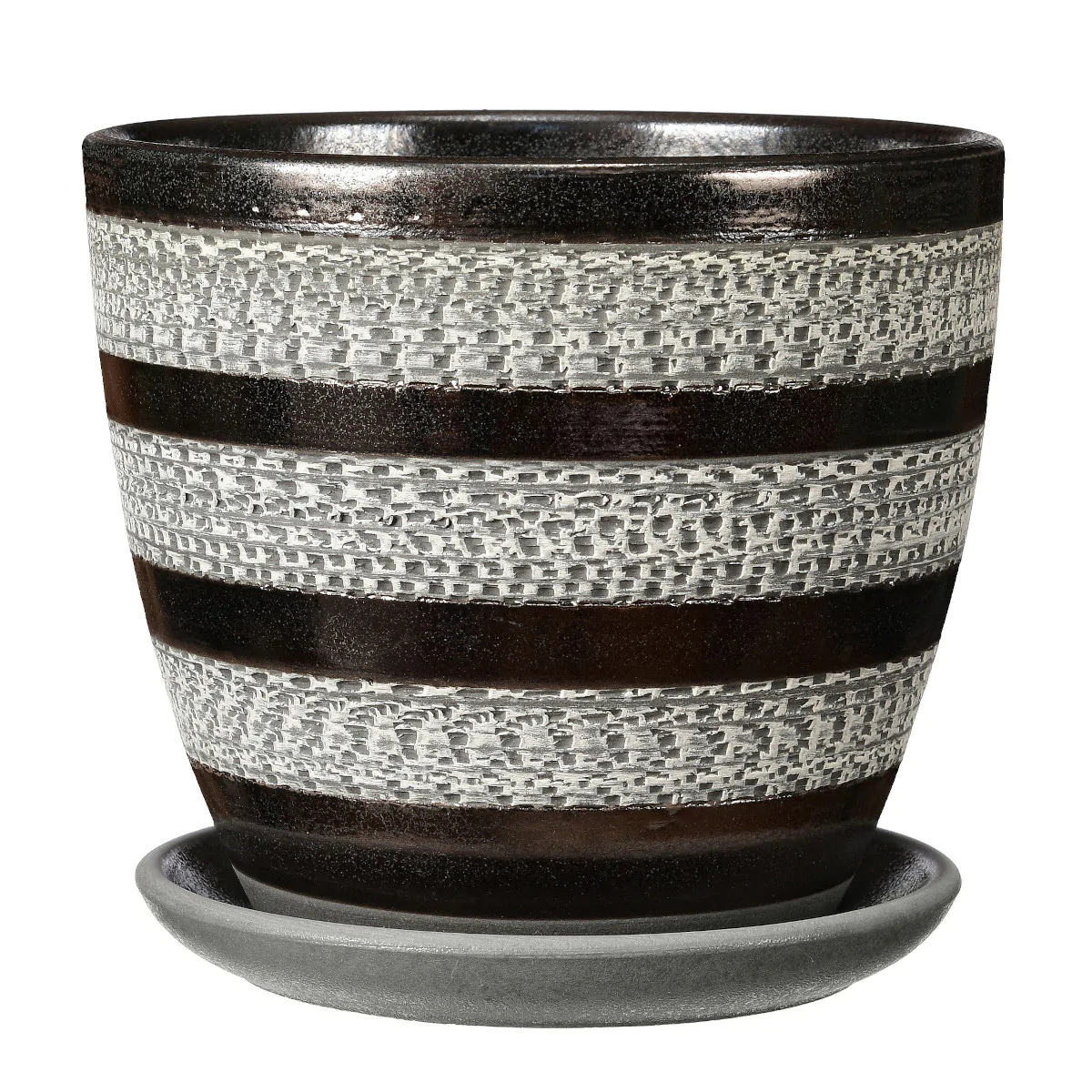 Doniczka ceramiczna z podstawkiem Holandia krokus śr. 14,9 cm