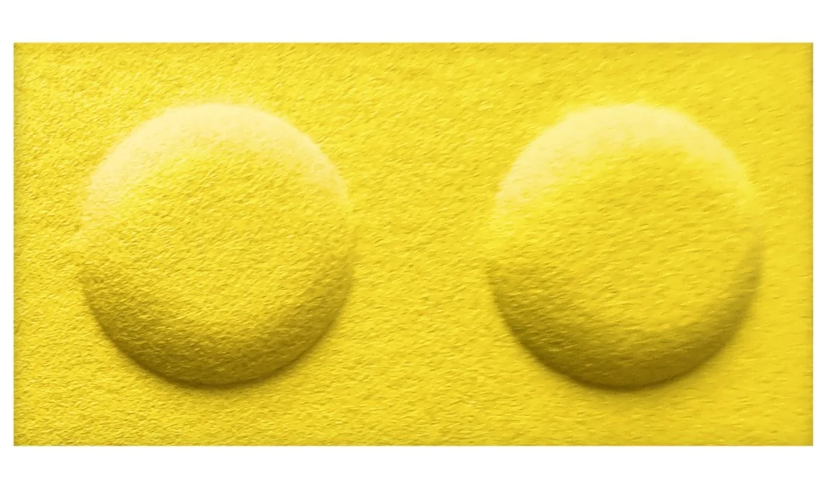 Płytka filcowa w kształcie klocka żółta 30x15 (1 szt.)