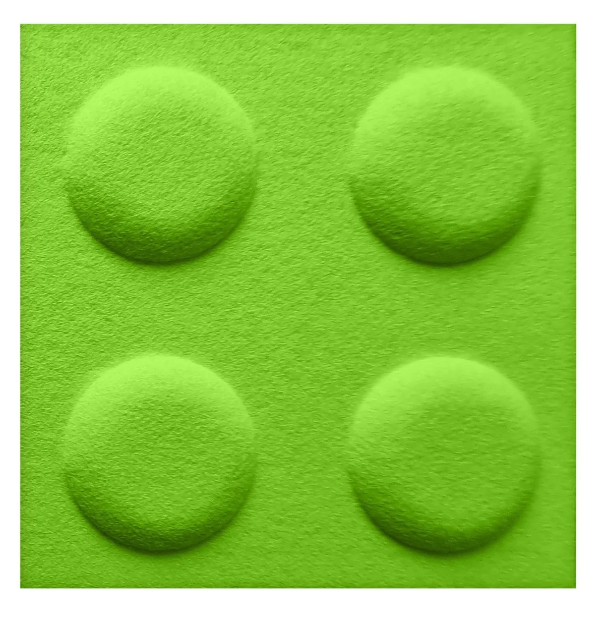 Płytka filcowa w kształcie klocka jasnozielona 30x30 (1 szt.)