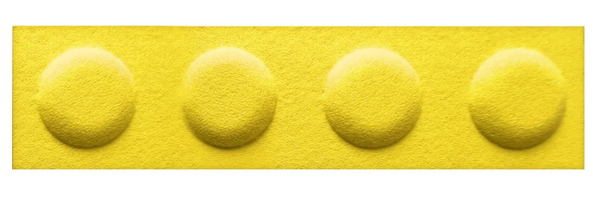 Płytka filcowa w kształcie klocka żółta 60x15 (1 szt.)